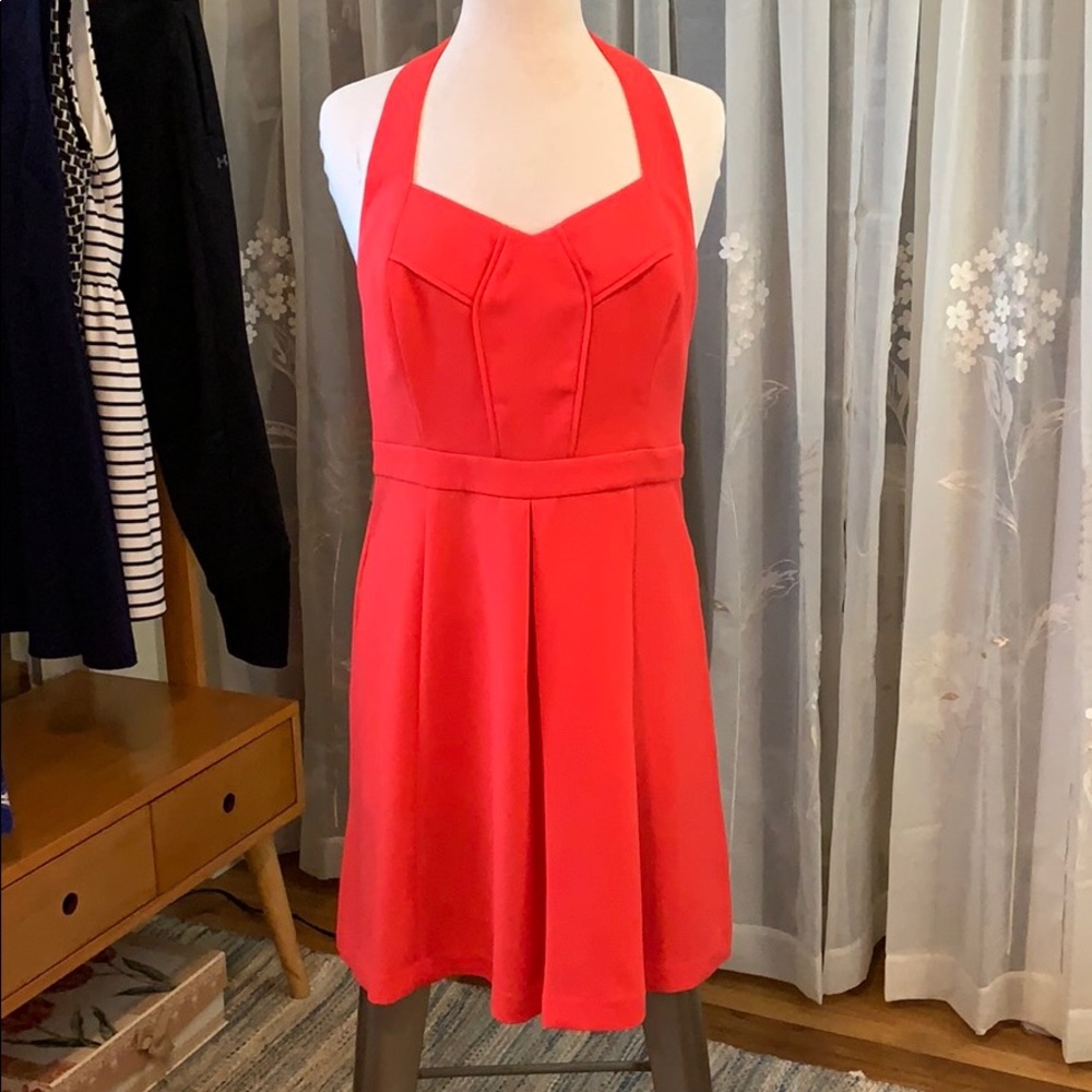 BCBGeneration halter dress sz 10 deep coral